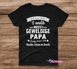 's Werelds meest geweldige papa -->t-shirt/sweater/hoodie