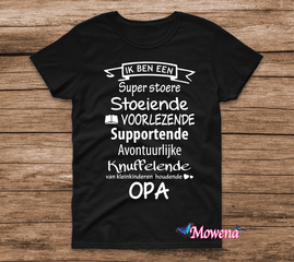 Voorlezende opa -->t-shirt/sweater/hoodie