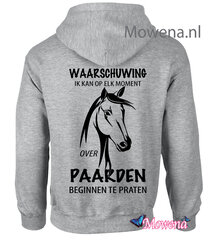 Waarschuwing over paarden te praten