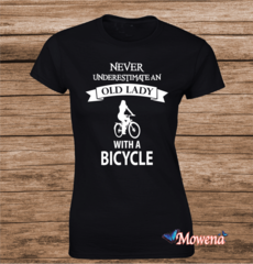 Old lady bicycle