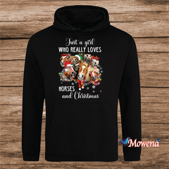 KH1057 Just a girl who really loves christmas and horses
