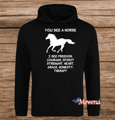 You see a horse
