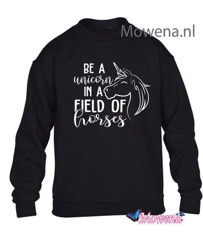 Kids Sweater be a unicorn in a field of horses  KH0109