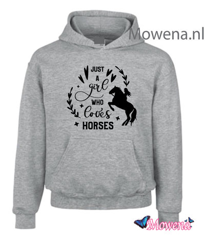 Kids Hoodie just a girl who loves horses KH0110