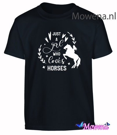 T-shirt just a girl who loves horses KTP0110