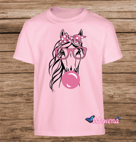 Kids t-shirt paard-bubblegum PH0153