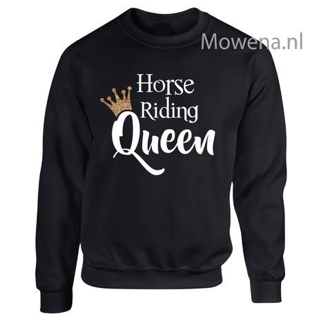 Sweater Kroontje goud horse riding Queen  KH0091