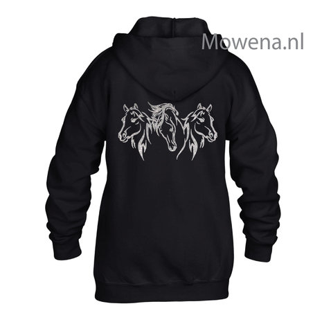 Hoodie ook met glitteropdruk mogelijk ak KH0094