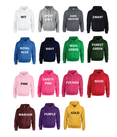 Glitterzilver of holografisch of normale opdruk kids hoodie KPV0099