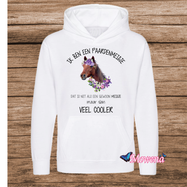 hoodie paardenmeisje full colour kids PH0150