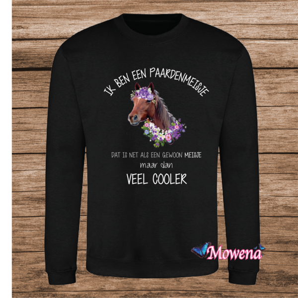 Sweater paardenmeisje full colour kids PH0150