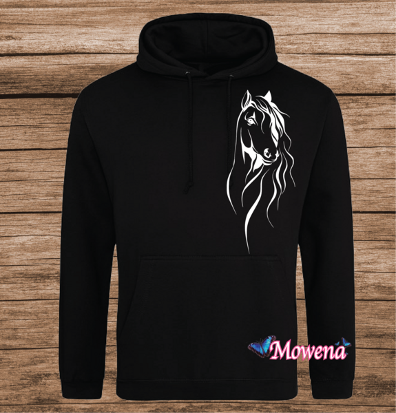 Hoodie sierlijk paardhoofd groot PH0154