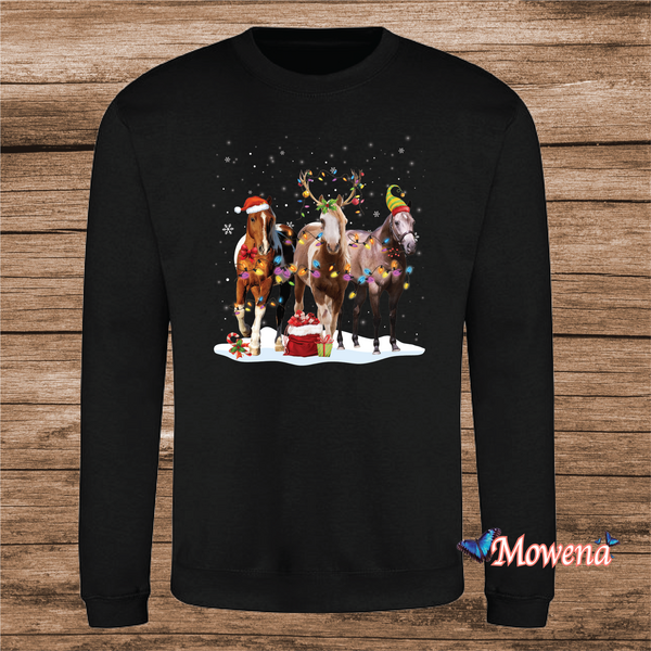 Sweater kerstpaarden full colour  PH0156