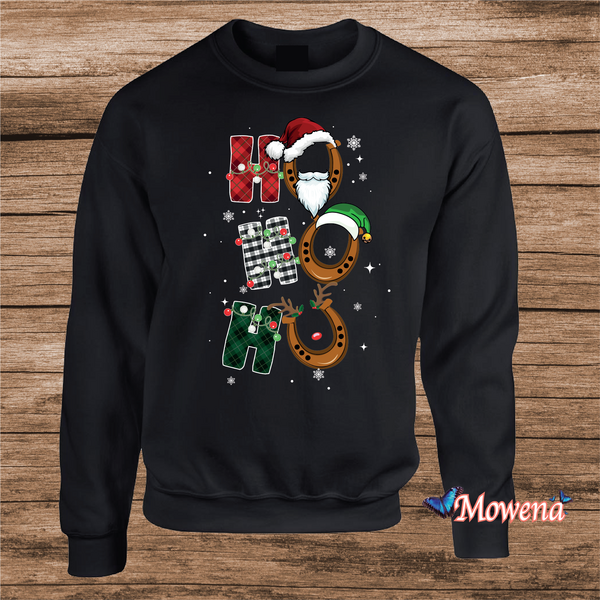 Sweater hohoho met hoefijzers full colour PH0156 PH0157