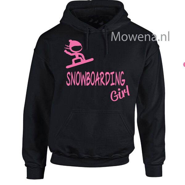 Snowboarding girl Hoodie div.kleuren H0072