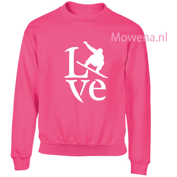 Kids sweater snowboarder love vk KHW0071