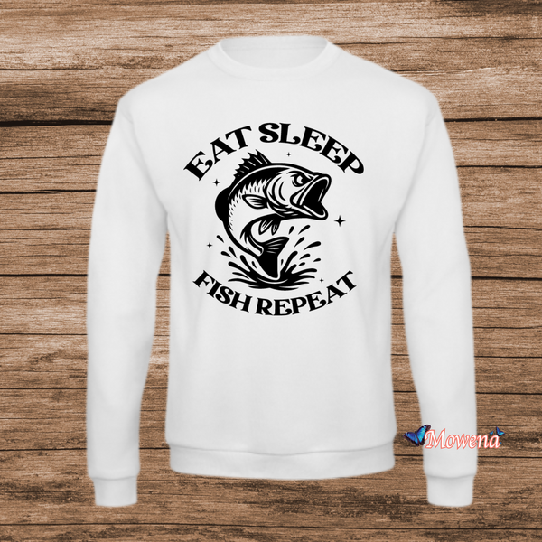 Sweater eat sleep fish repeat SV004