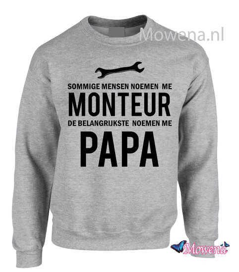 Sweater monteur noemen me papa M007