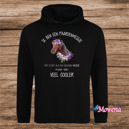 hoodie paardenmeisje full colour PH0151