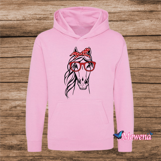 hoodie paard met bril kids PH0152