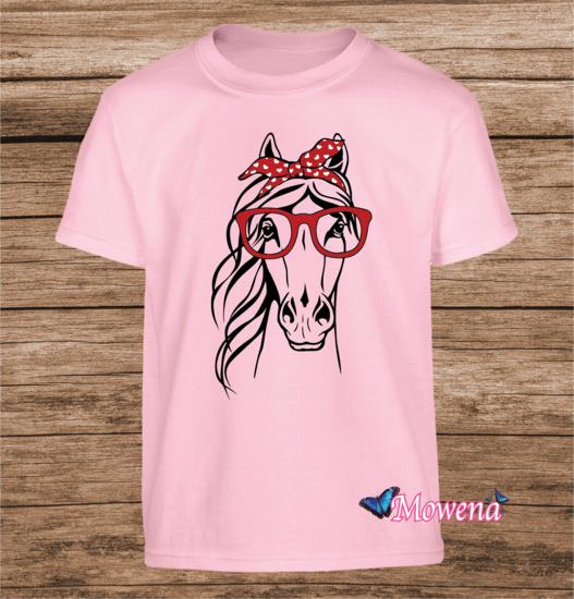 Kids t-shirt paard met bril PH0152