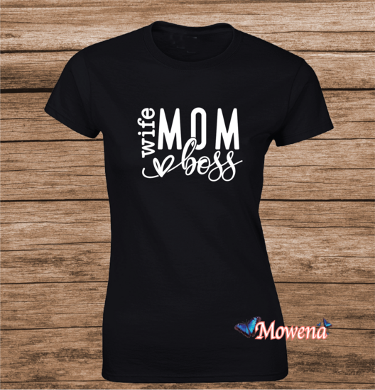 Dames Wife mom &hearts; boss LFH035