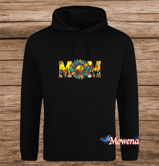 Hoodie Mom full colour zonnebloem LFH036