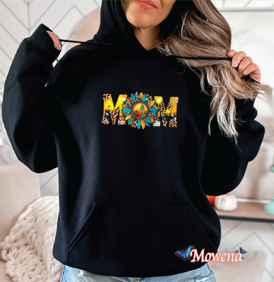 Hoodie Mom full colour zonnebloem LFH036