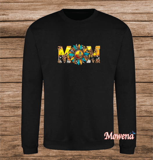 Sweater Mom full colour met zonnebloem LFH037