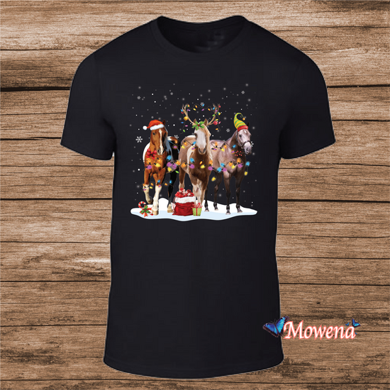 Kids t-shirt kerstpaarden PH0156
