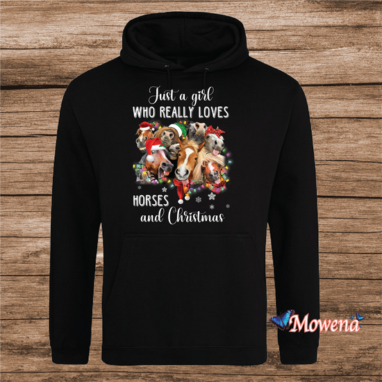 Kids Just a girl who really loves horses and christmas KH1058
