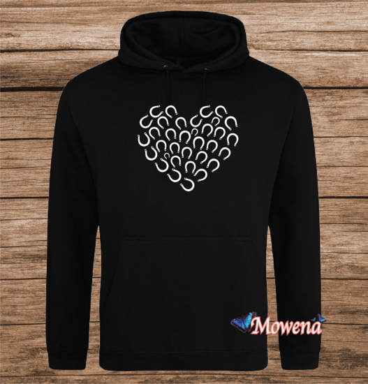 Hoodie hart met hoefijzers PH0081