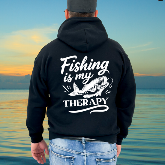 Hoodie Fishing is my Therapy V002