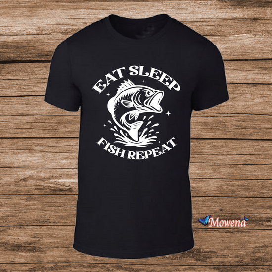 Unisex eat sleep fish repeat vtu004