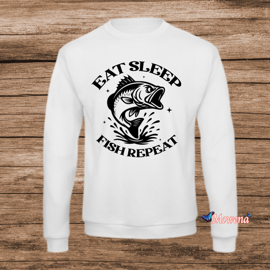 Sweater eat sleep fish repeat SV004