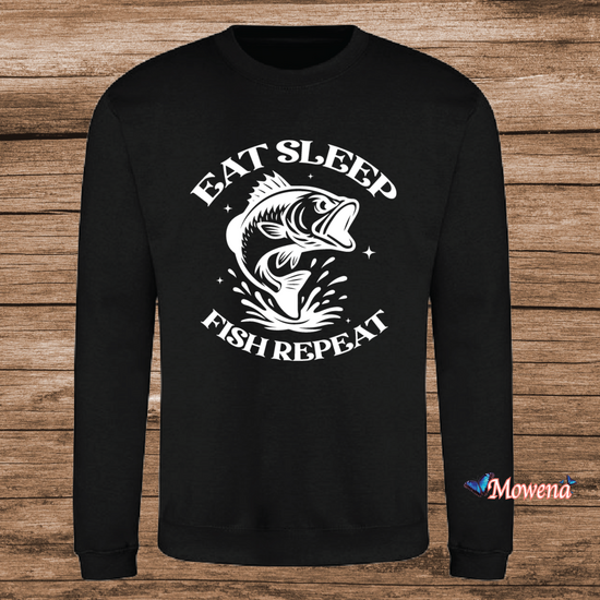 Sweater eat sleep fish repeat SV004