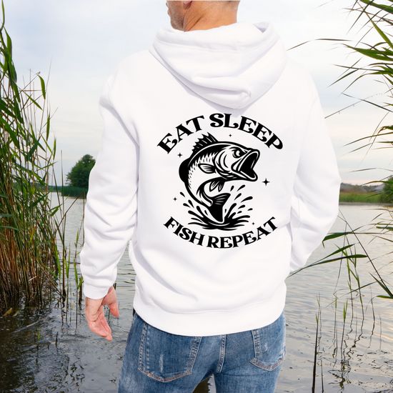 Hoodie eat sleep fish repeat V004