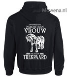 Bepaal zelf het ras hoodie onderschat nooit een vrouw PH0128