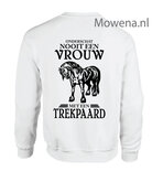 Bepaal zelf het ras Sweater Onderschat nooit een vrouw SP0128