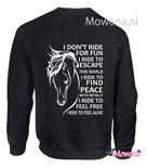 Sweater I don't ride for fun voorkant of achterkant opdruk SP0133