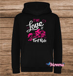 Hoodie Love at first ride 2 kleuren opdruk KH0075