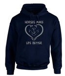 Hoodie opdruk voorkant div kleuren P0018
