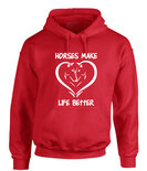 Hoodie opdruk voorkant div kleuren P0018
