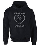 Hoodie opdruk voorkant div kleuren P0018