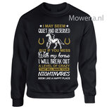 Sweater zwart met goud witte opdruk SP079 