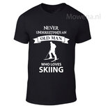Skiing old man unisex vk div kleuren tu065