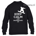 Kids sweater keep calm snowboarden vk opdruk div kleuren KHW0067