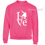 Kids sweater snowboarder love vk opdruk div kleuren KHW0071