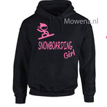 Snowboarding girl Hoodie div.kleuren H0072 vk