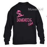Kids sweater Snowboarding girl vk opdruk div kleuren KHW0072